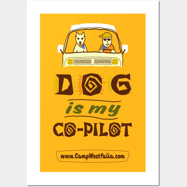 Dog is My Co-Pilot, light Wall Art by CampWestfalia